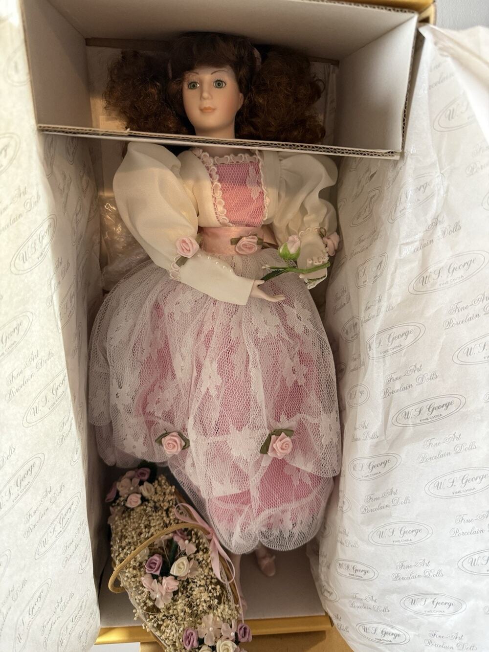 Vintage 1988 W.S. George “Rose Who Is Love” Porcelain Doll by Merri Roderick